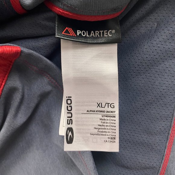 NWT Sugoi Alpha Hybrid Jacket Mens XL Chili Red Polartec - Picture 12 of 12